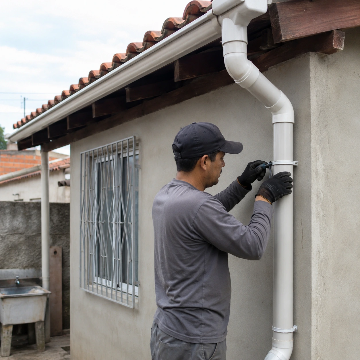 Condutores e canos pluviais de descida de água